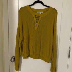3 items for $30 Sweater gold tie front